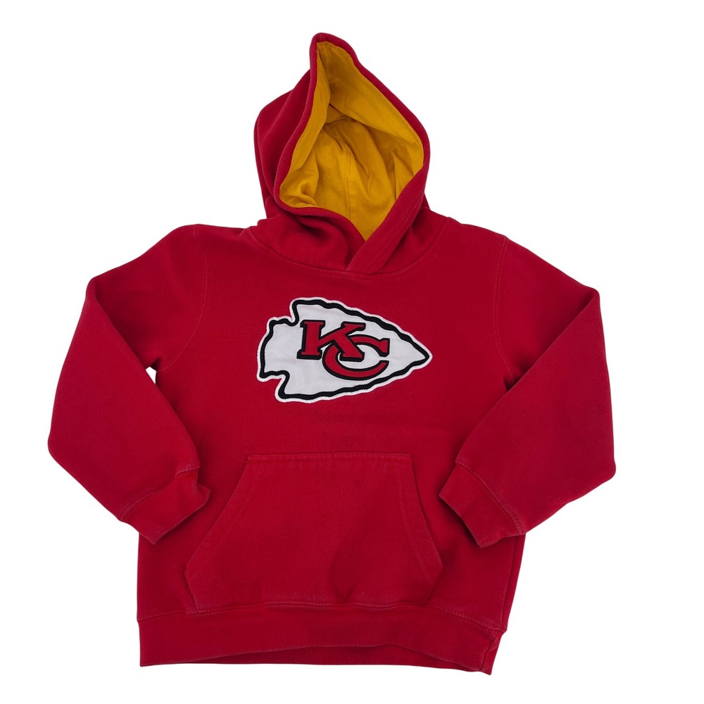 NFL Team Apparel Kansas City Chiefs Hoodie Kids Size 7 Red Pullover
